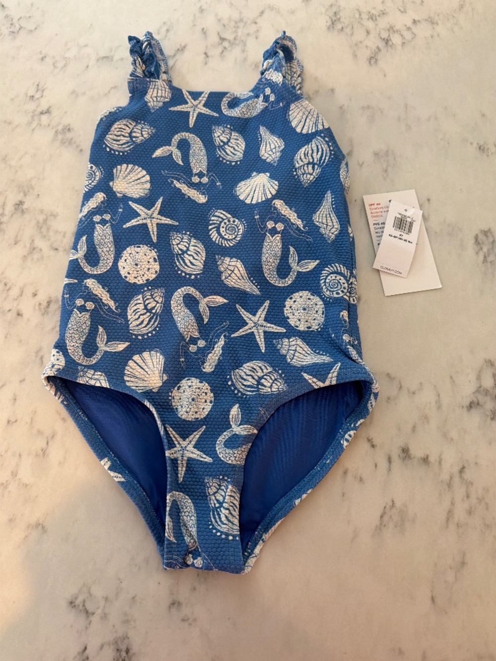 NWT Girls Nautical Pattern Swim Suit